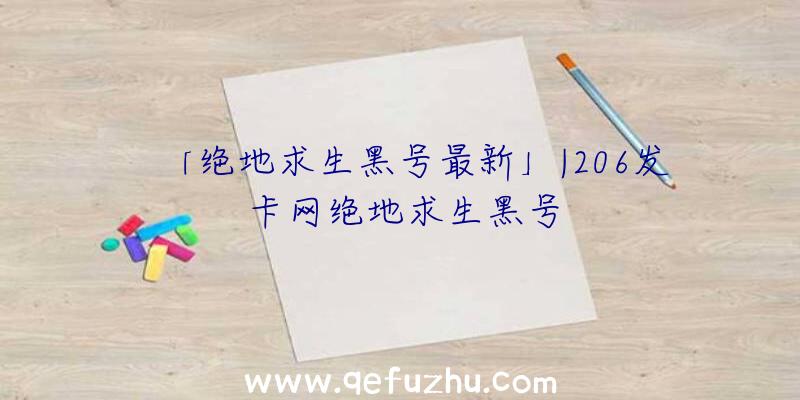 「绝地求生黑号最新」|206发卡网绝地求生黑号